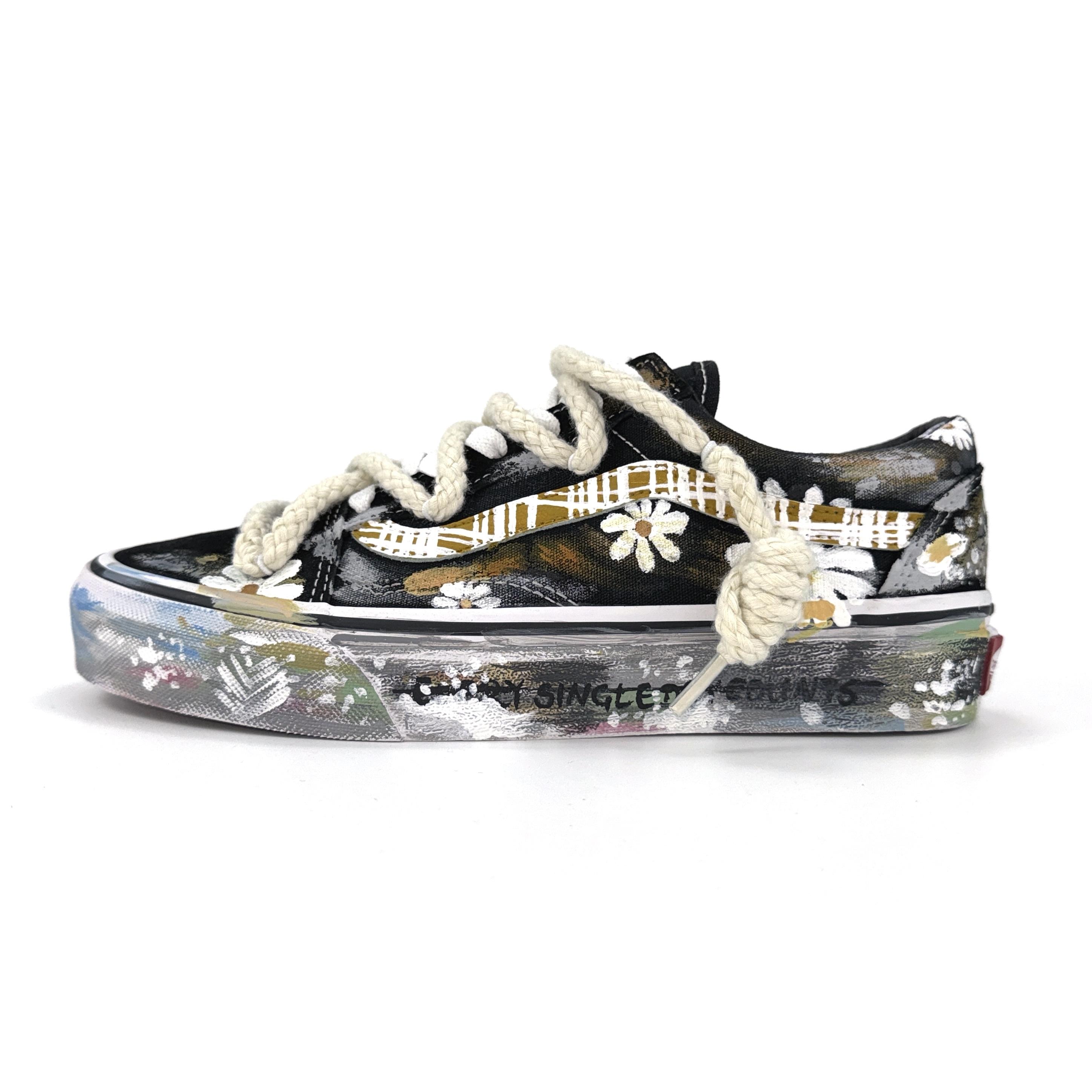 Vans Old Skool Низкие Скейтбордические Кроссовки Нескользящие Износостойкие Унисекс Черный Белый VN000D3HY28(Команда405-) 35