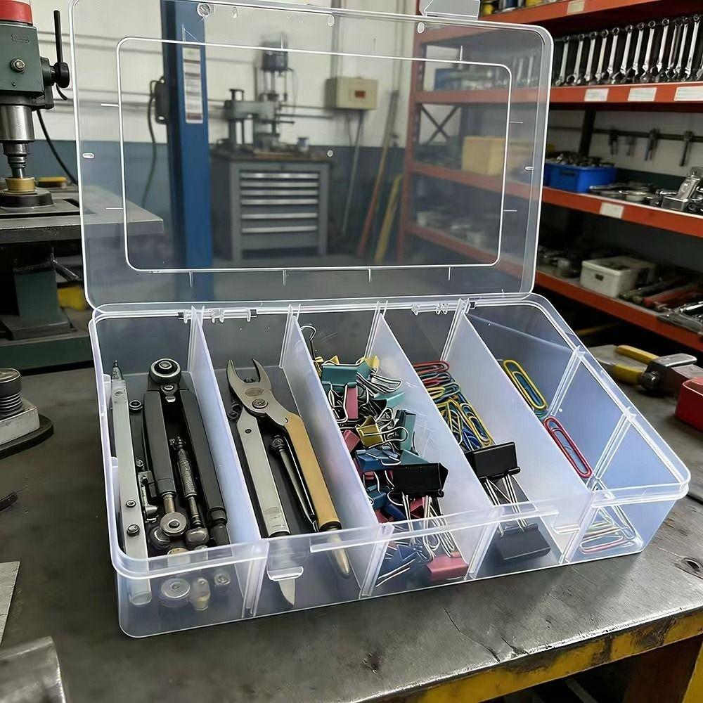 Transparent Tool Storage Box Secure Latch Hardware Storage Organizer  Hardware Accessories
