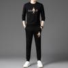 2024 Men's Casual Spring/Autumn Long Sleeve Round Neck Sweatshirt Two-Piece Set