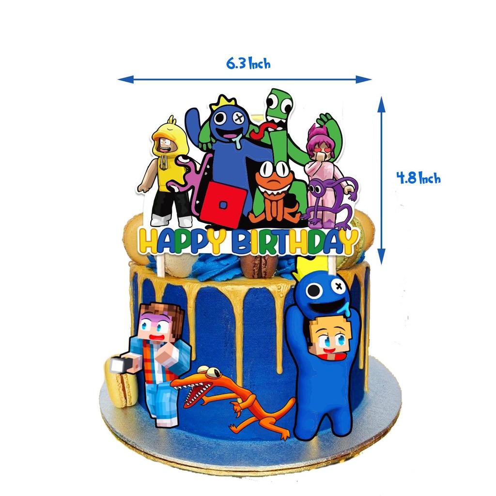 Roblox Friends Rainbow Party Supplies Banner Cake Topper Balloons Kids Birthday
