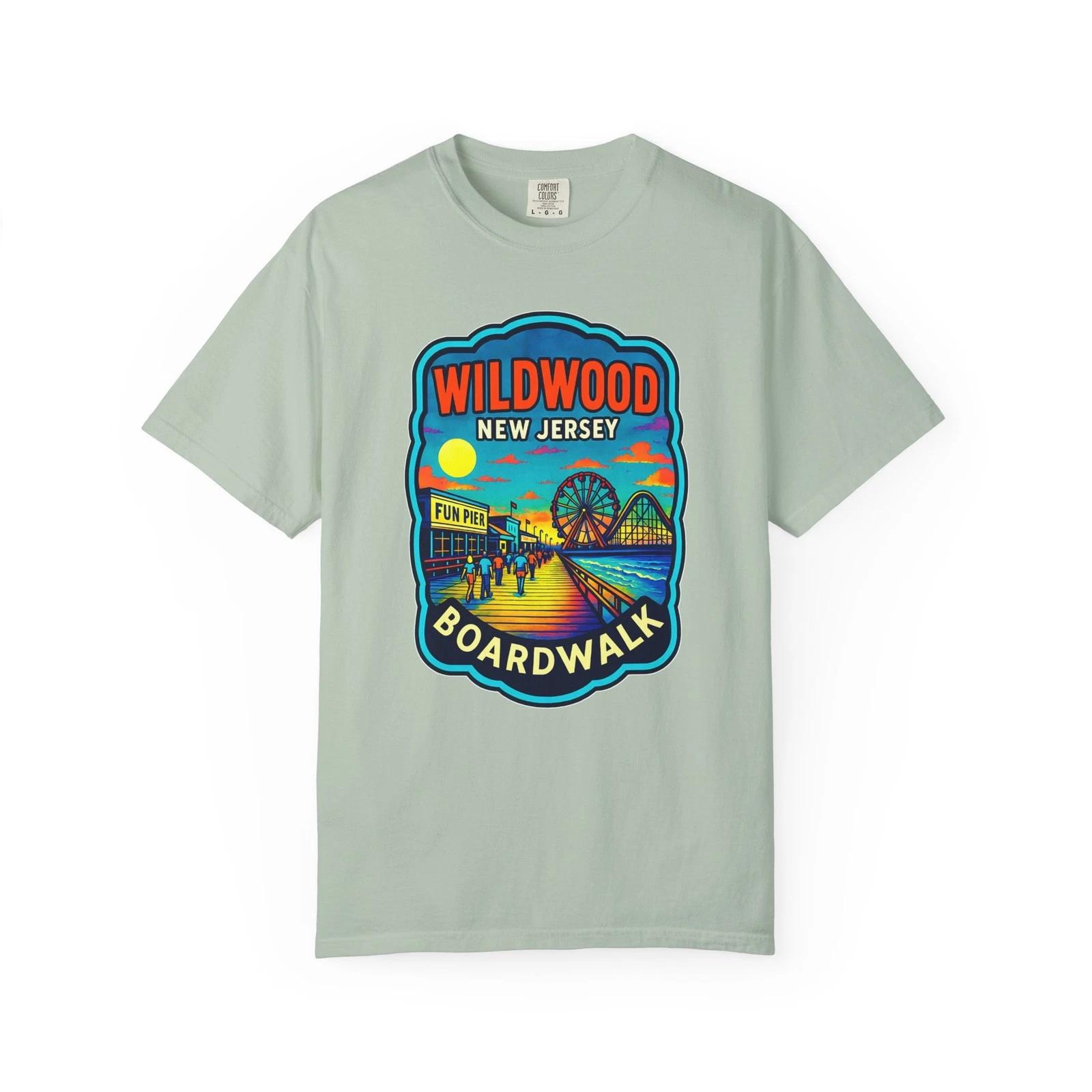 Wildwood Boardwalk T-shirt, Summer Beach Vibes Tee, Unisex Retro, Jersey Shore S