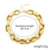 Exaggerated Hip-hop Acrylic Chain Necklace – Gold & Chain Accents for Women