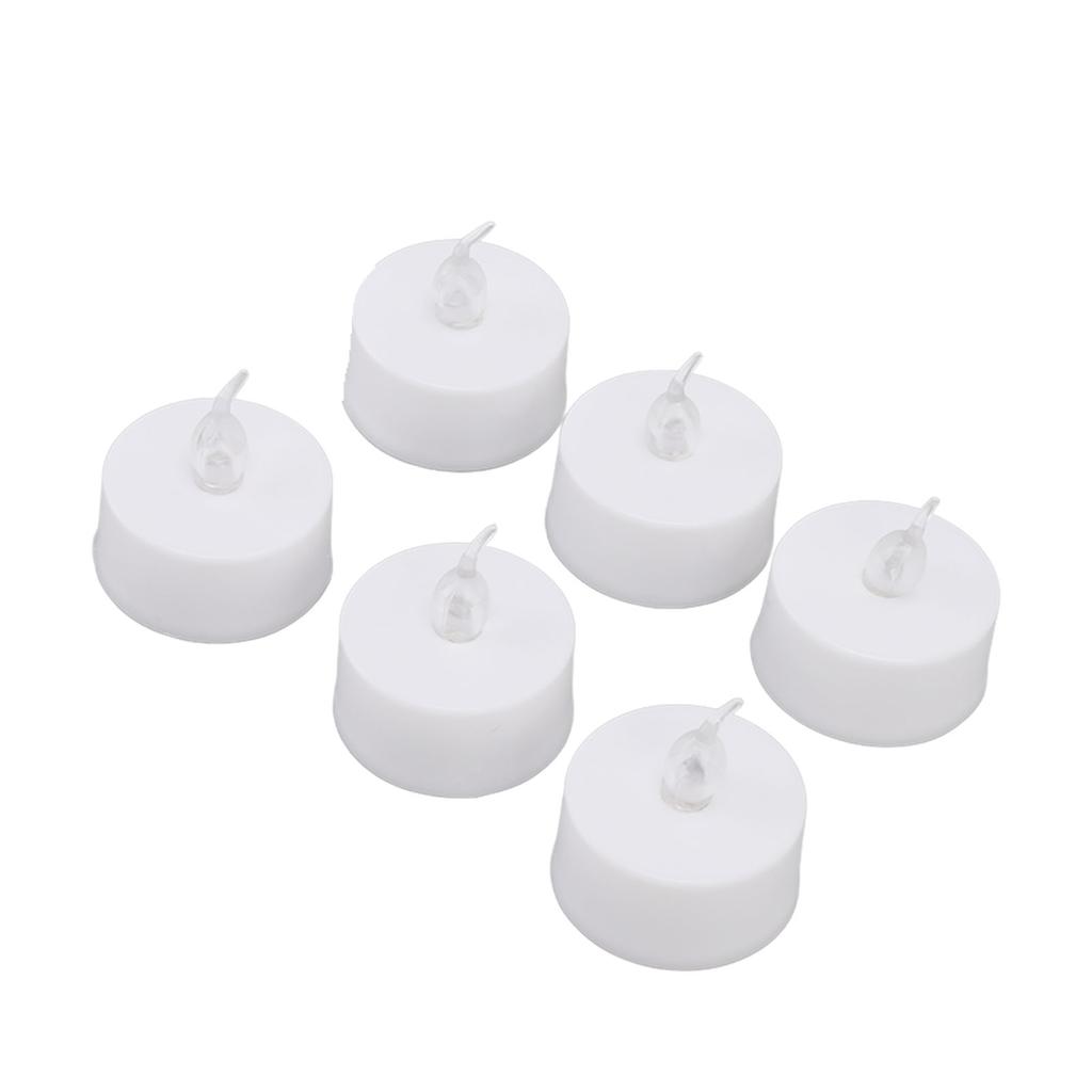 12Pcs Flameless LED Candle Light Tea Lights Candles with Color Transparent Wick Halloween Holiday