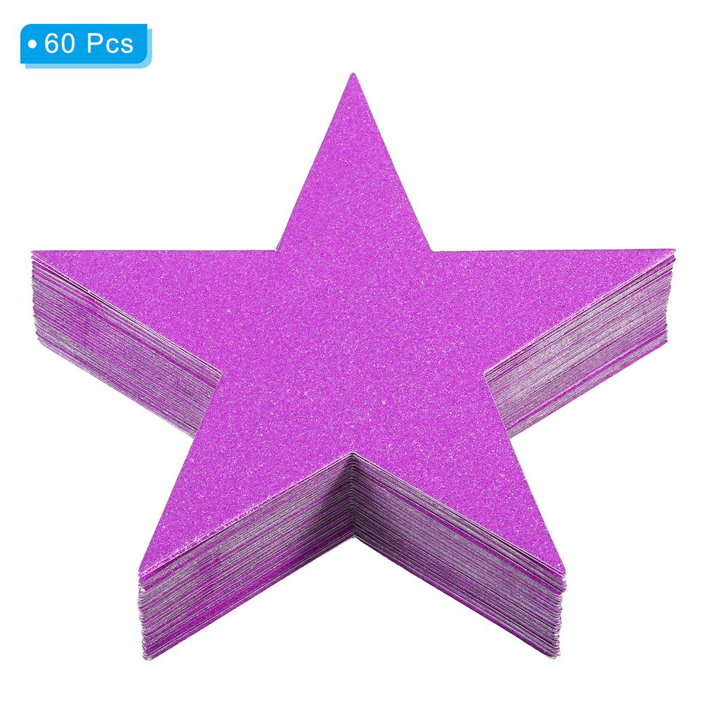 Cutouts Double Printed Paper Glitter Star Confetti Cutouts Cardboard Stars for Bulletin Board Classroom Party 48/60/150pcs