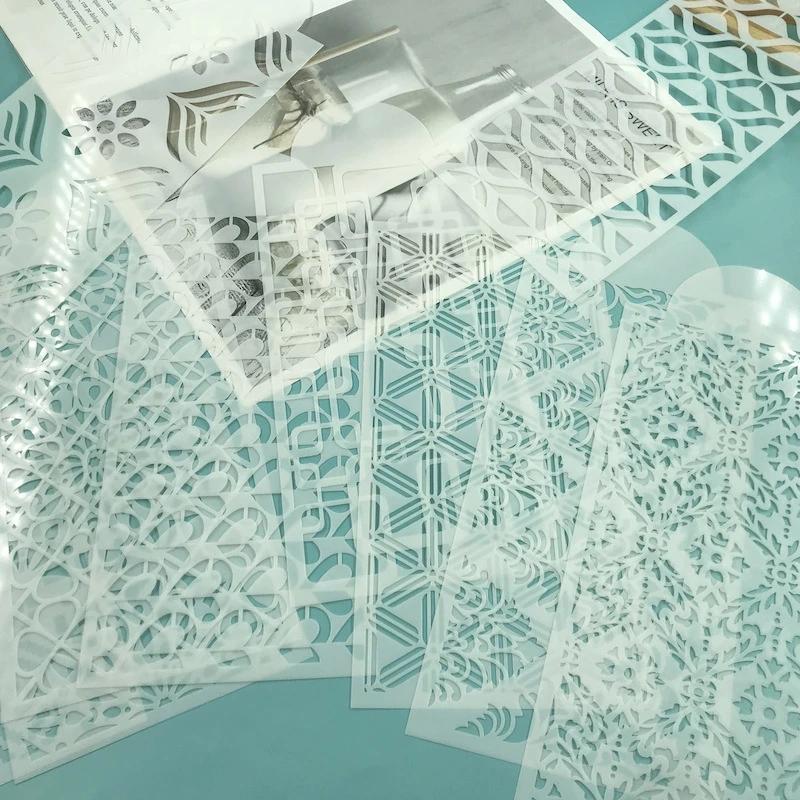 Nowe szablony falistej koronki z masy cukrowej do ciasta, szablony do wytłaczania ciasta, szablony do pieczenia ciasteczek, do malowania natryskowego, puste szablony do dekoracji tortu weselnego