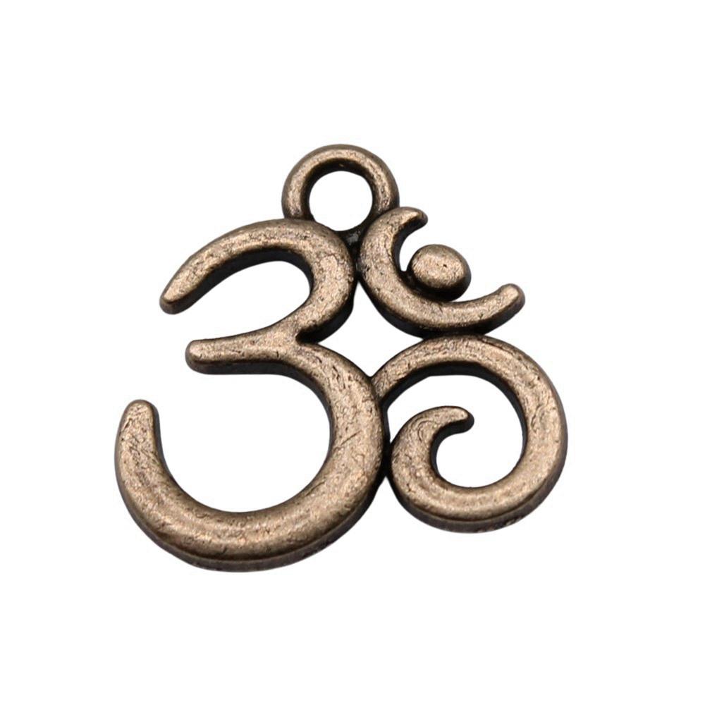 Om Lotus Charms Sports Pendants For Spiritual Yoga Themed Jewelry