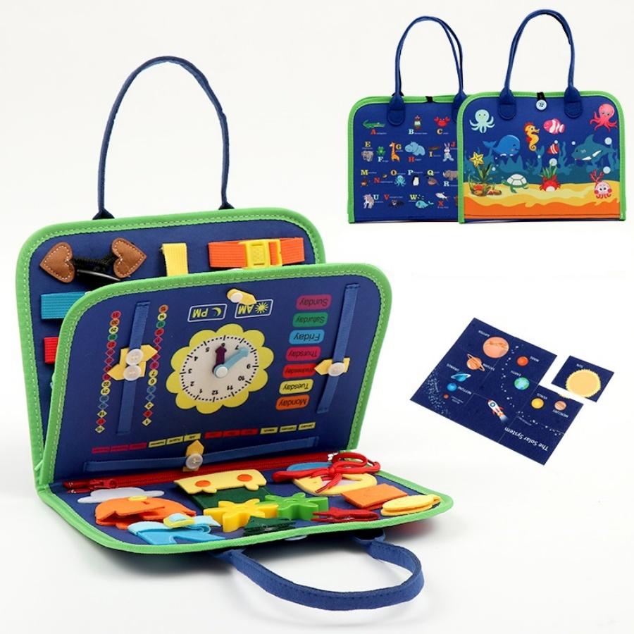 Toys Busy Board Montessori Gifts, Sensory Toys,Educational Travel Toys, Preschool Activities for Learning Fine Motor Skills