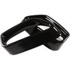Black Stainless Steel Pipe Throat Exhaust Outputs Tail Frame Trim Cover 2Pcs For BMW 5 Series G30 G38 2018-2021 Car Accessories (Black)