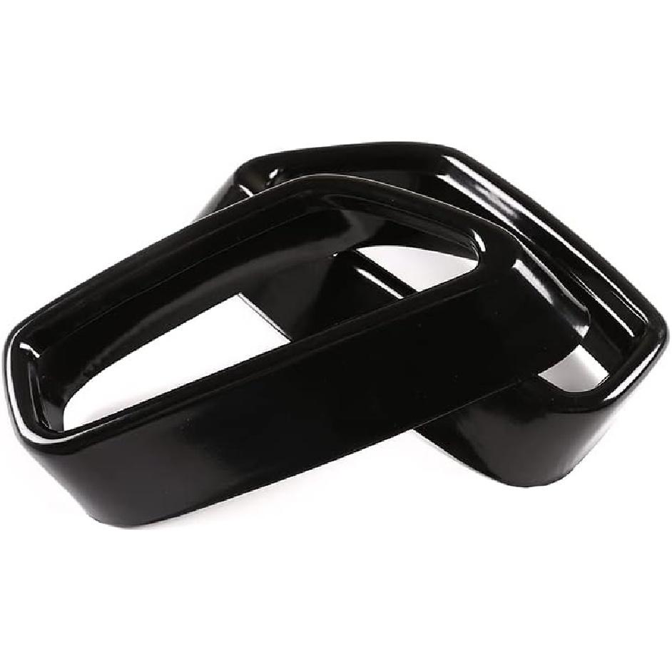 Black Stainless Steel Pipe Throat Exhaust Outputs Tail Frame Trim Cover 2Pcs For BMW 5 Series G30 G38 2018-2021 Car Accessories (Black)