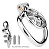 Stainless Steel Chastity Lock With Wheel Design for Men Infidelity Prevention Device SM Bondage Gear Real Touch Feeling Lock