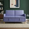 Storage Sofa In Jeans Blue 152 X 78 X 87 Cm Polyester