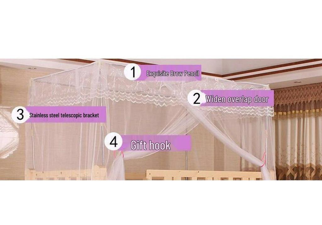 Child & Mother Integrated Bunk Bed with Double Layer Encrypted Mosquito Net and Thickened Support