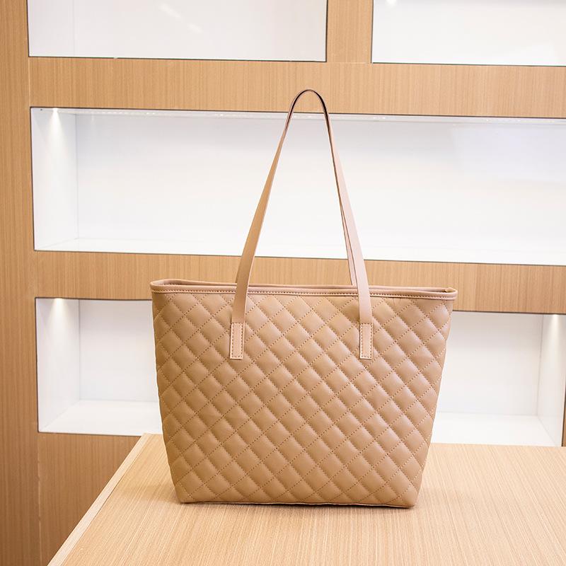 

Large-capacity diamond bag women s new Jane Tote large bag casual shoulder handbag хаки