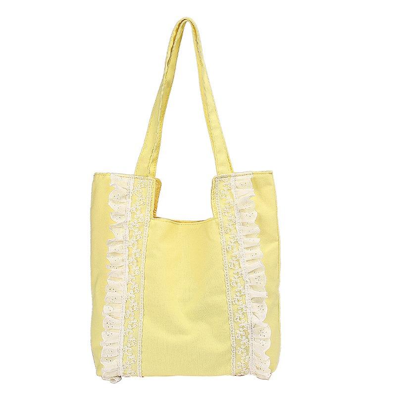 Sweet Wind Lace Portable Tote Bag Women's Bag Summer New Bow Shoulder Bag Armpit Bag