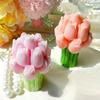3D Tulpenstrauß Silikonform DIY Blumen Aroma Kerzen Gips Ornament Formen Handgemachtes Geschenk Seife Kerzenherstellung Zubehör