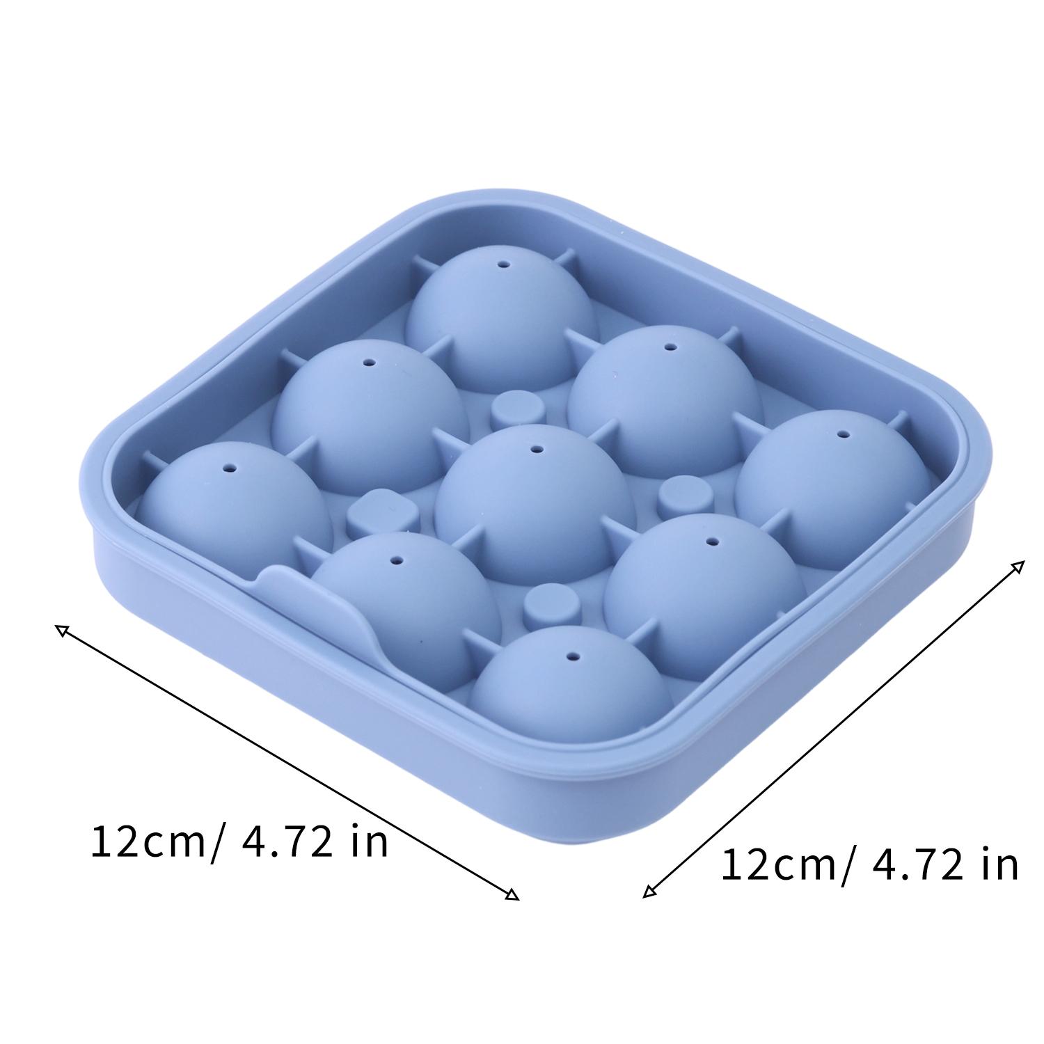 

1/2pcs Soccer Ball Ice Cube Tray Mold with Cover Silicone Football Shape Ice Mold Gadgets Reusable Ice Ball Maker Cocktail Tool синий