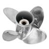 9.9x10 RH Outboard Propeller 4 Blades Stainless Steel 14 Spline Teeth Fit for Johnson 15‑35HP Engine