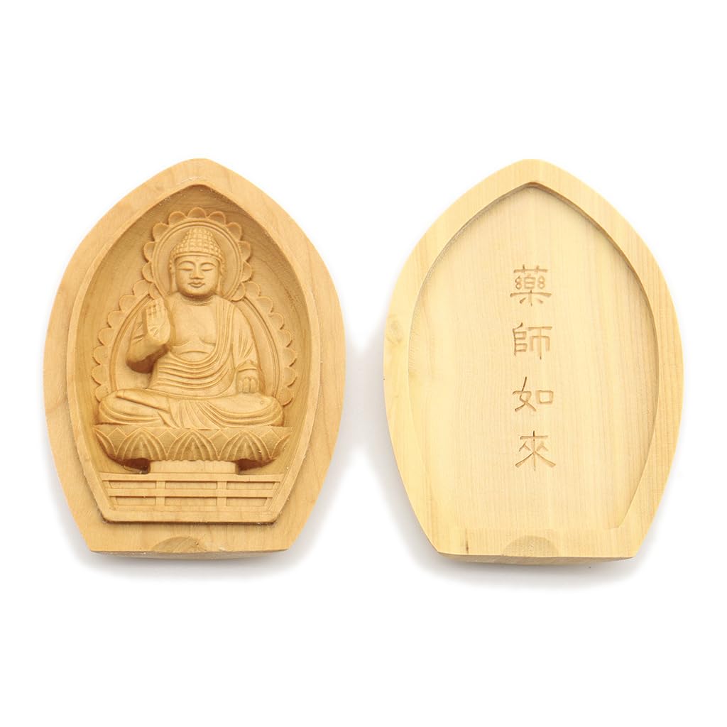 

special Buddha statue principal Yakushi Nyorai incense Buddha Protective principal image Healing the disease width High quality boxwood wood carving