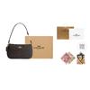COACH Nolita Artificial Leather Handbag, Shoulder Bag Small Women's Gold & Walnut Wood & Black CW426-IMXAQ