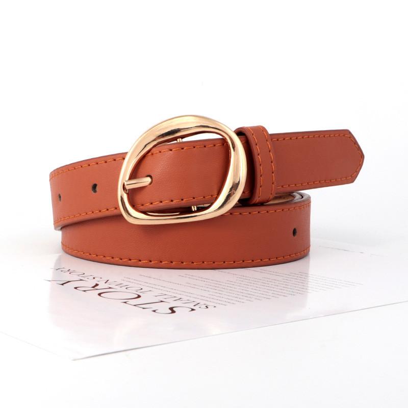 Belt Leather Vintage Women Versatile Decorative Waistband Casual Jeans Strap