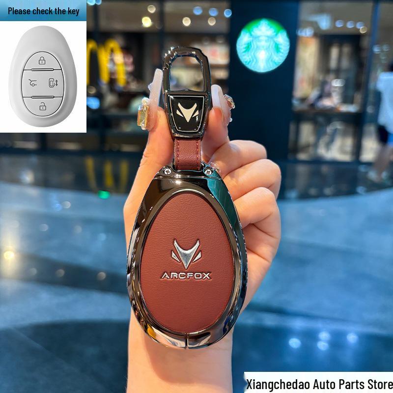 Jihu Alpha T5 Remote Koala Key Case: Luxury Leather Bag with Dedicated Buckle for S/T Models