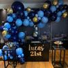 106pcs Navy Blue Balloons Arch Kit Silver Gold Confetti Balloons for Baby Shower Birthday Wedding Party Decoration