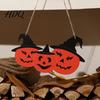 Wooden Wall Decor for Party Halloween Welcome Door Hanging Sign 3D Layered Pumpkin Skull Spider Plaque Ornament Window Front Porch Home Farmhouse