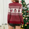 Christmas Sweater Women Christmas Deer Warm Knitted Long Sleeve Sweater Jumper Top Winter Autumn Pullovers