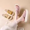 Muffin Slippers Women's Summer Outer Wear 2025 Summer New Thick-bottomed Fashion Versatile Soft-bottomed Casual Beach One-word Slippers