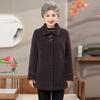Elegant Women's Warm Lapel Jacket for Mid-Aged & Elderly