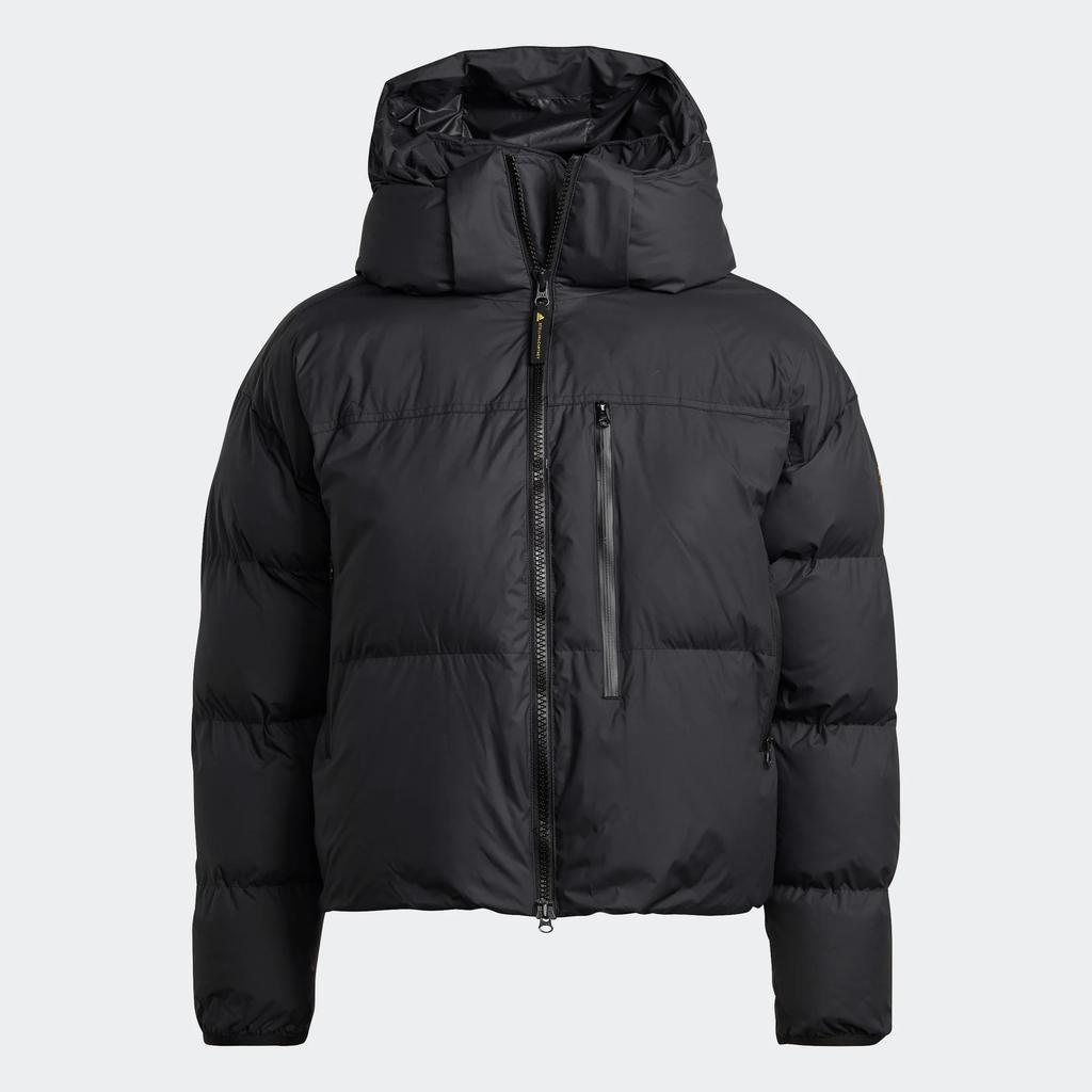 adidas Stella McCartney Short Puffer Coat With Hood Women Outerwear Black HI6077