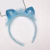 Dziewczyny Słodkie kocie uszy Kształt Gaza Cekiny Opaska Opaska do włosów Akcesoria do obręczy