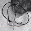 Viking Rune Mobius Pendant Necklace for Men Women, Stainless Steel Infinity Statement Charm, Norse Mythology Jewelry Gift