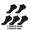 5 Pairs Men Short Socks Bamboo Fiber High Quality Crew Ankle Casual Business Breathable Soft Compression Low-Cut Socks for Male