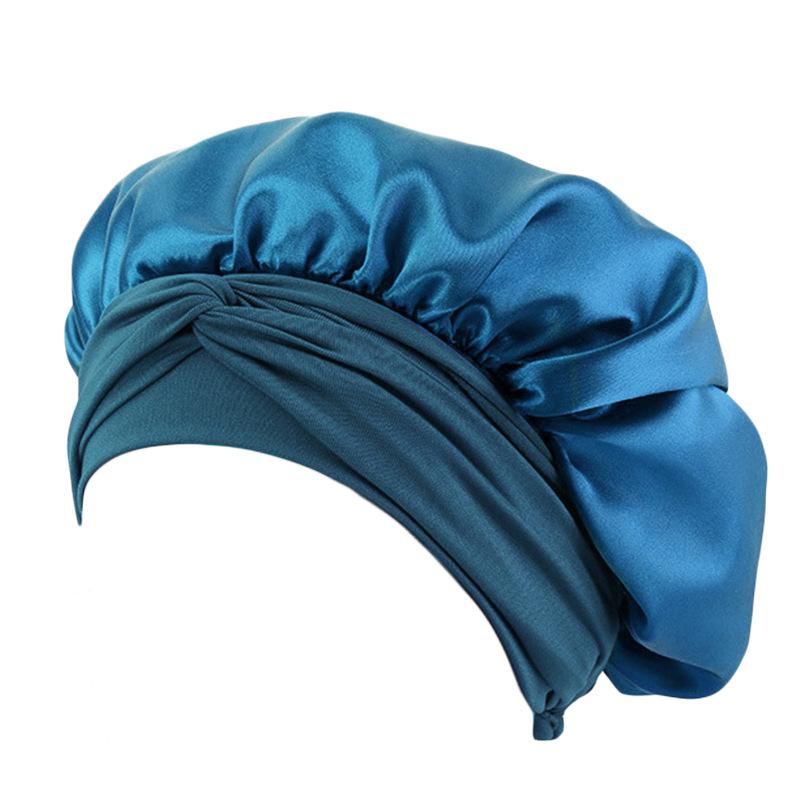 Satin Streamer Round Hat, Nightcap, Women'S Headscarf Hat, Perm And Hair Care Hat Tjm-301-1