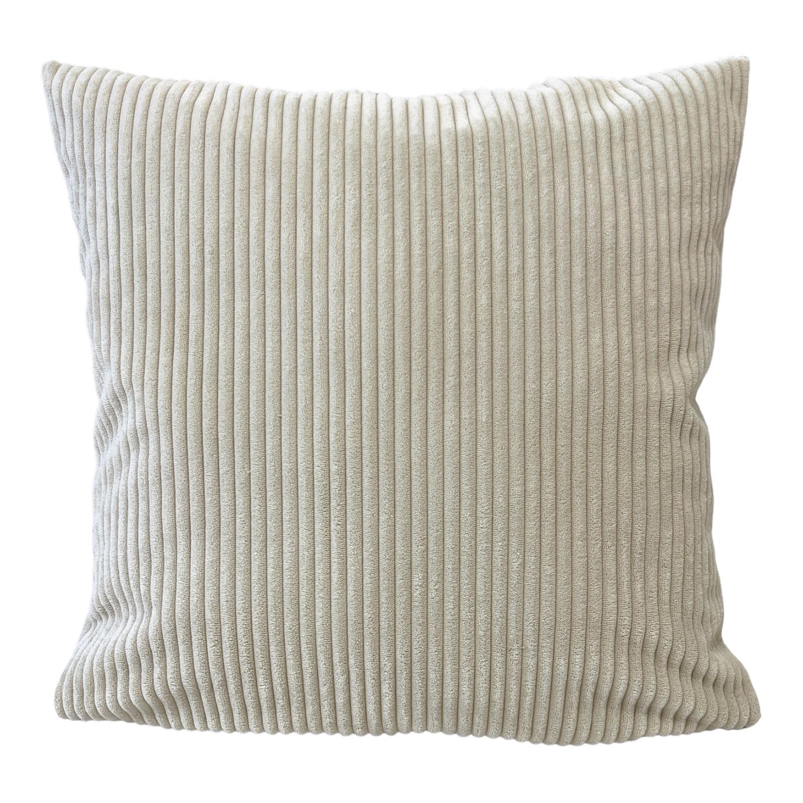 Beige decorative pillowcase with stripes 40x60 cm