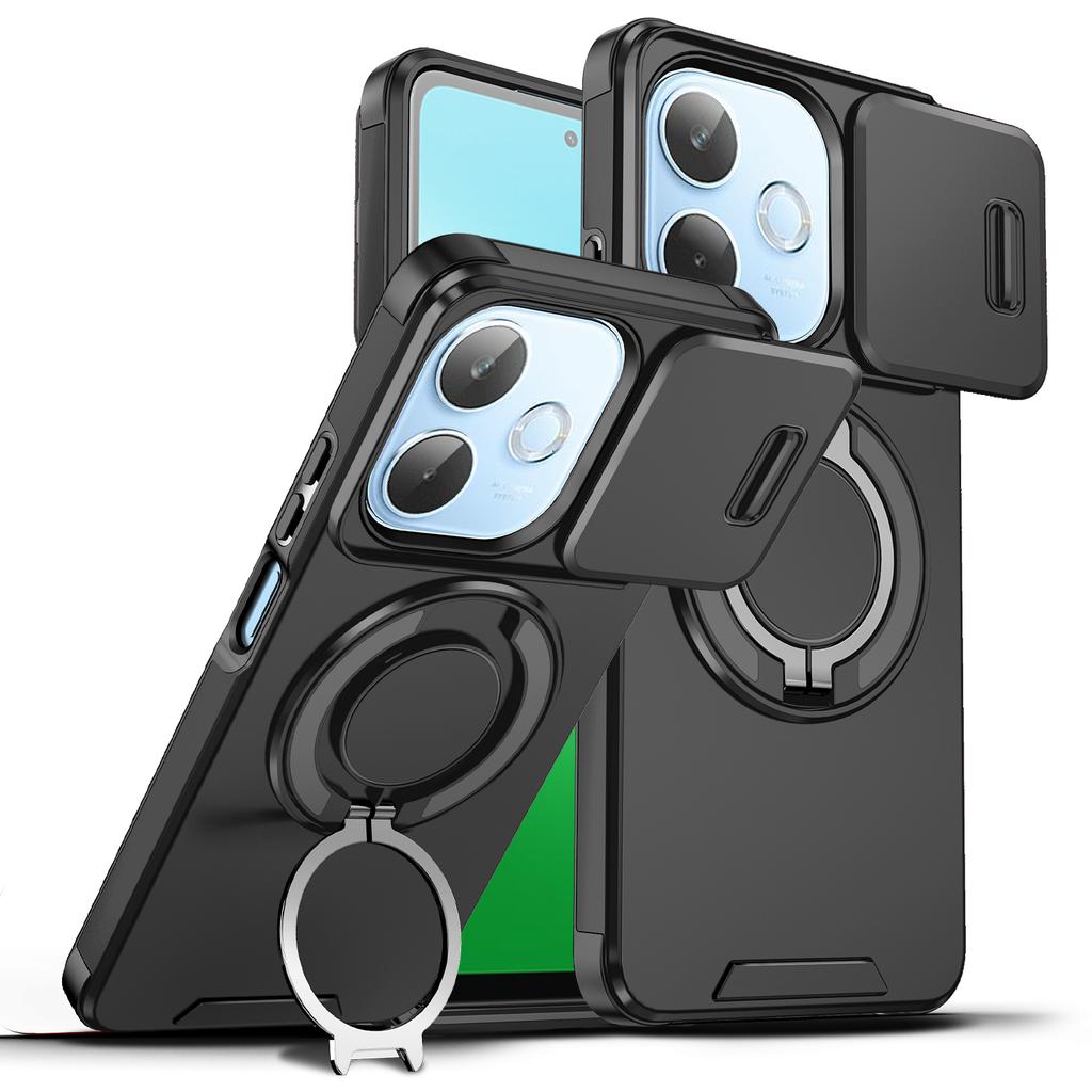 Etui For Honor X5c Pokrowiec Honor X5d Honor X5D X5C Plus + Pierścień Magnetyczny Pancerne Etui z Osłoną na Obiektyw Aparatu Pokrowiec do Ładowania Bezprzewodowego Magsafe