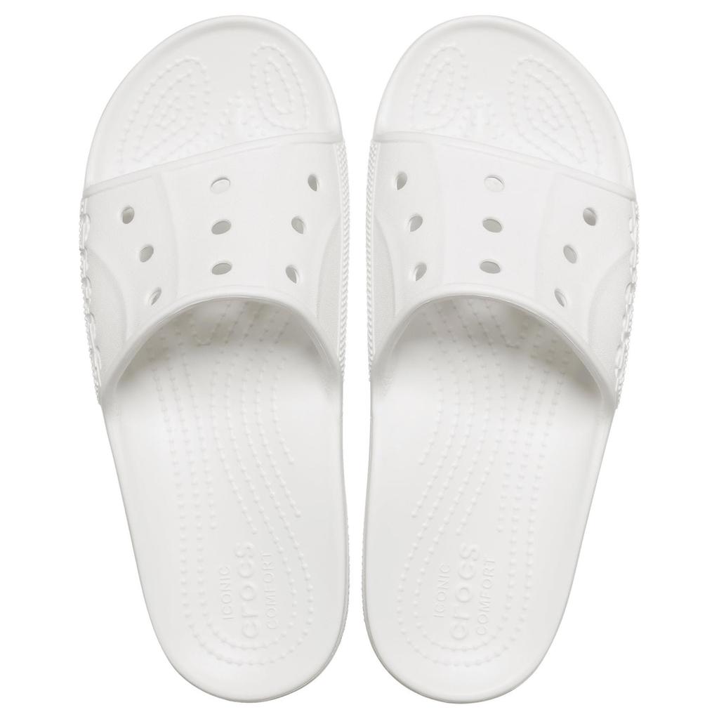 Crocs Baya II Slide Comfortable Versatile Non-Slip Slide Sandals Unisex Sandals White 208215-100