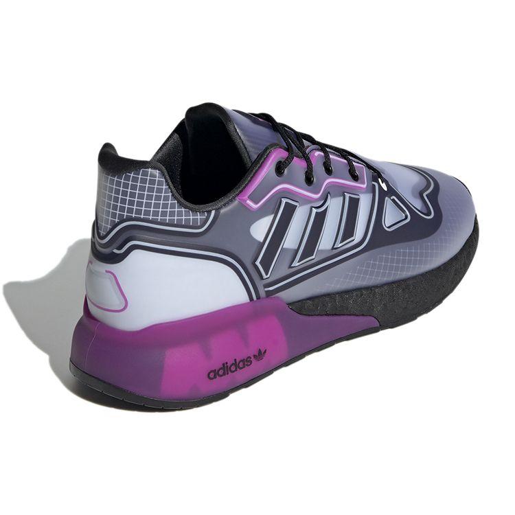 Adidas Originals ZX 2K Boost Futureshell Synthetic Leather Cushioning Sports Breathable Low-Top Lifestyle Shoes Unisex Sneakers Blue Purple GZ5222