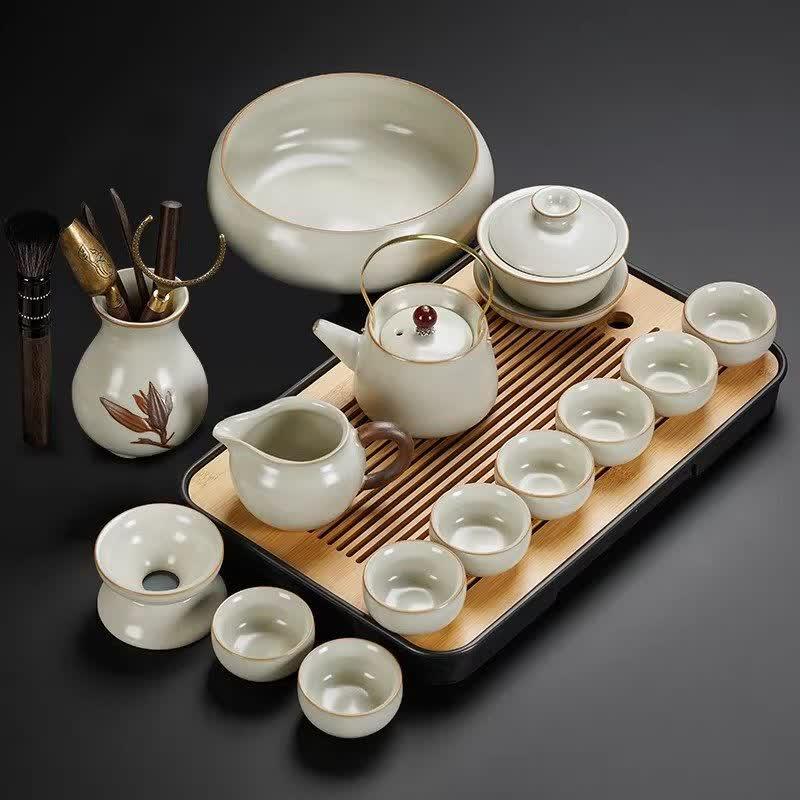 Ru Kiln Ceramic Kung Fu Tea Set