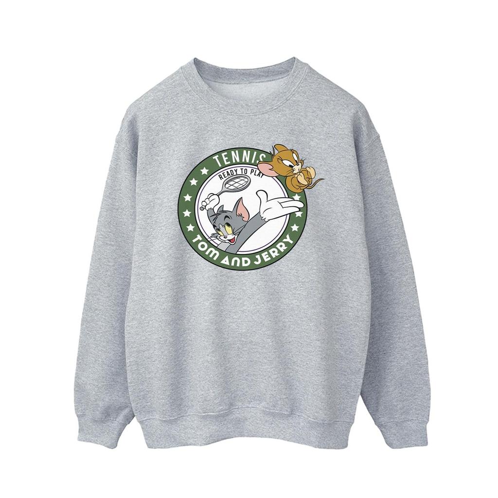 Tom And Jerry Mens Tennis Ready To Play Sweatshirt