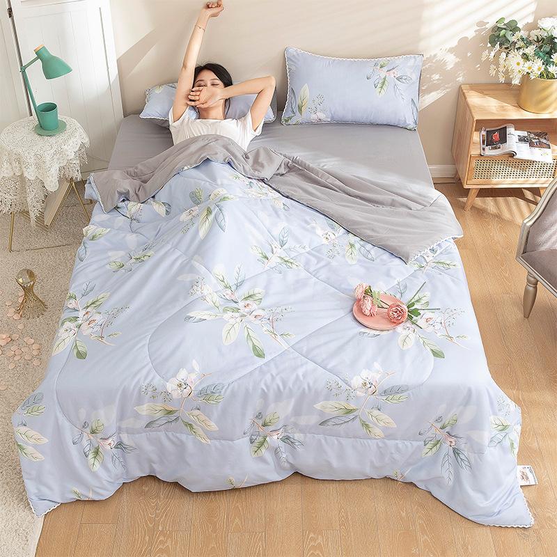 Милое тонкое одеяло с цветочным принтом высокого качества — фото 10