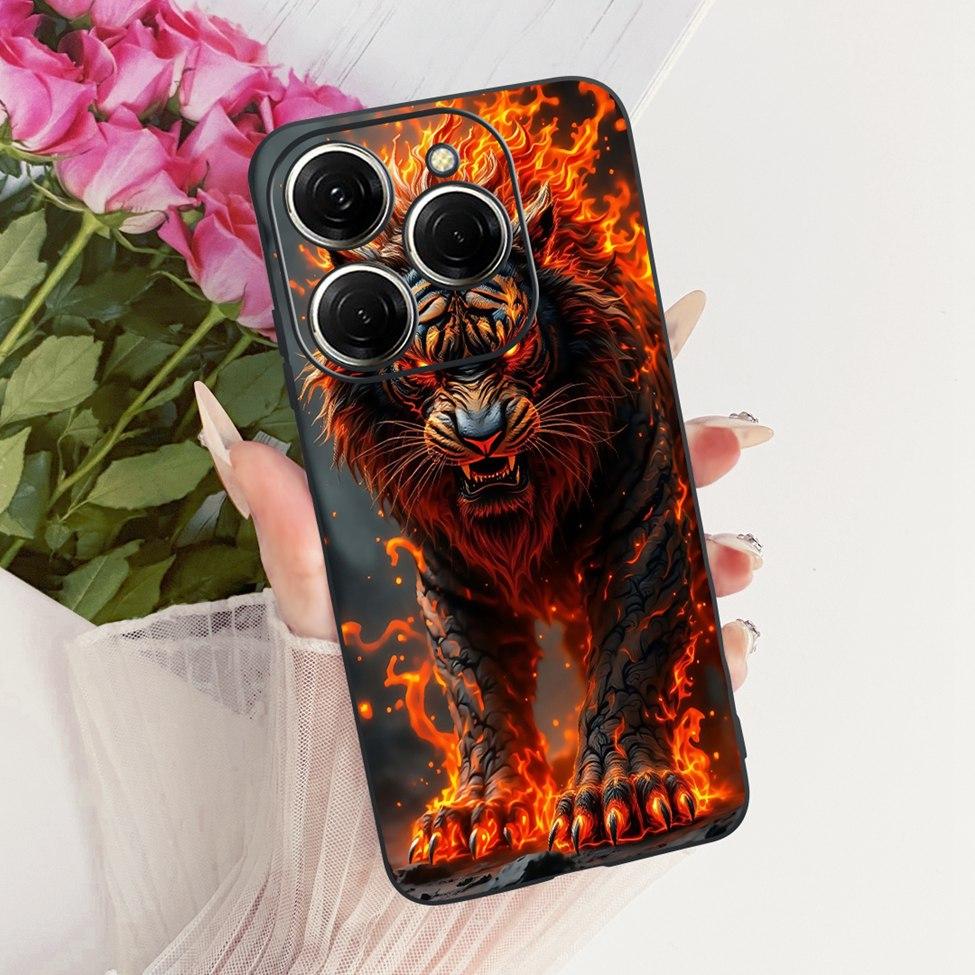 Case For Tecno Spark 20 Pro Cover KJ6 Cute Cat Fashion Butterfly Painted Casing For Techno Spark 20 Pro Bumper