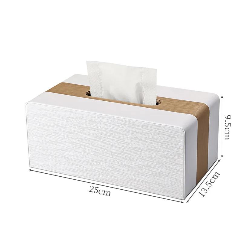 

Tissue Box Living Room Creative Fashion New Chinese Style Leather Carton Hotel Restaurant Light Luxury Desktop Carton