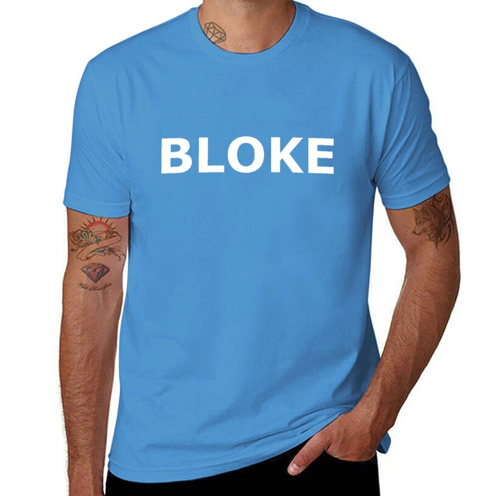 Bloke White on Black TShirt Tshirt sweat customs design your own boys whites blacks men clothings S