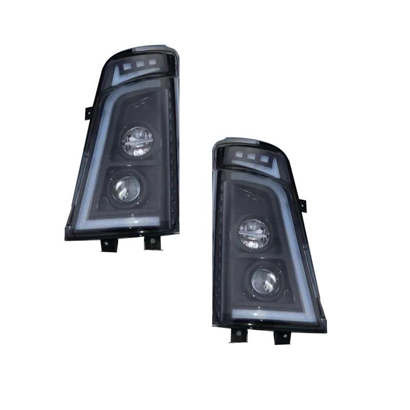 Compatible Front LED Headlights for Haowo Light Truck 18 Model Hanjiang Tongsai G5X - Transparent Original Style