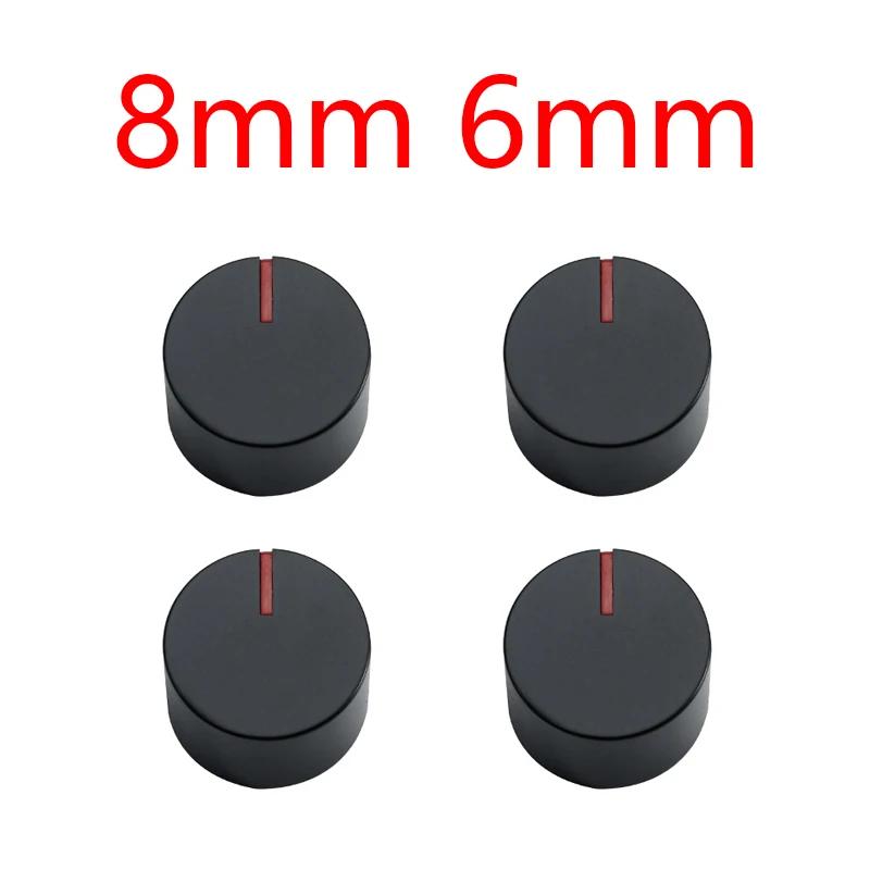 2 Stück 6MM 8MM Gasherdknöpfe Kochfeld Backofen Regelschalter Gaskocher Zubehör Baugruppe Schwarzer Knopf