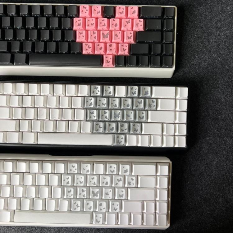 Hartvormige Keycaps 21 Toetsen Originele Hoogte PBT Keycap Met Vlindervormig Patroon Voor DIY Liefhebbers Eenvoudig te Installeren