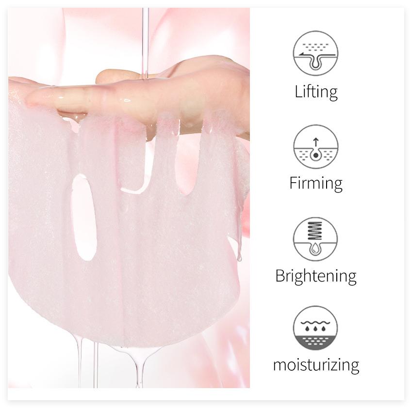 Maschera al Collagene Notturna con DNA di Salmone PDRN Maschera Viso per Pelle Luminosa come Vetro Elasticità Idratazione Rassodante Levigante Skincare Coreana