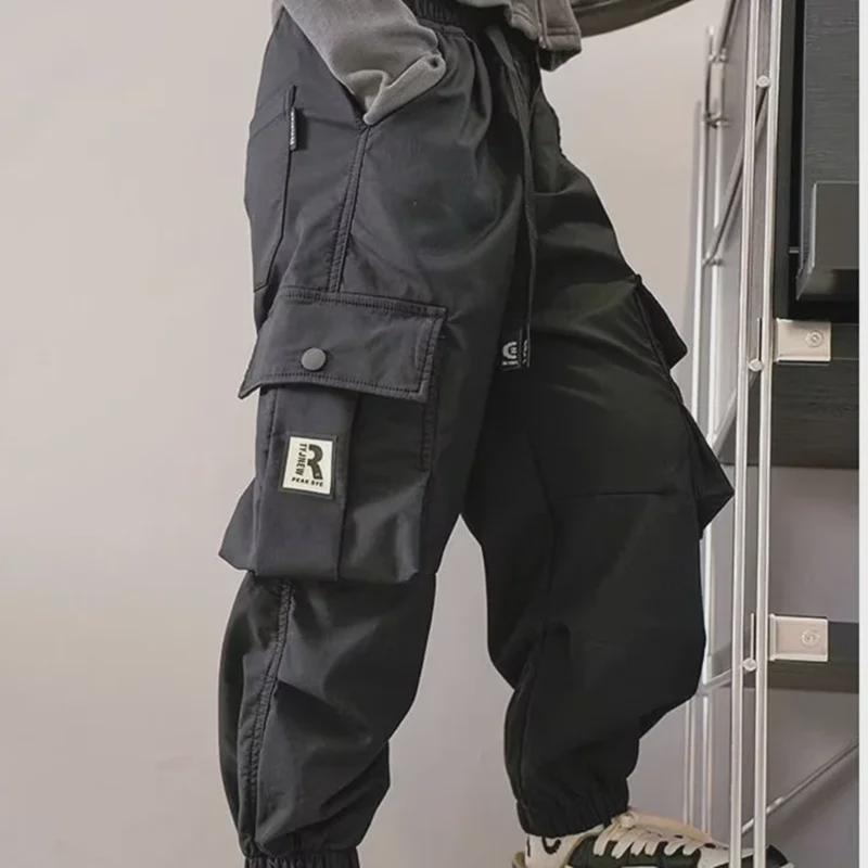 Mocha Girls' Spring/Autumn 2024 Overalls - Trendy Street Dance Casual Pants for Youth